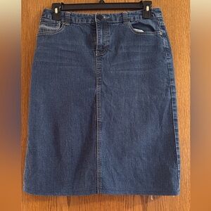 Christopher & Banks Blue Denim Skirt